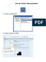 Generación de Guías Mecanizadas SAP