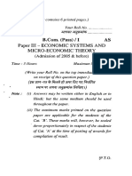 b Com (Pass) i Paper III - Economecs System and Micro-economec Theory