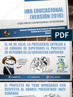 La Reforma Educacional (Versión 2016)