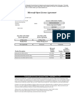 Microsoft Open License Agreement