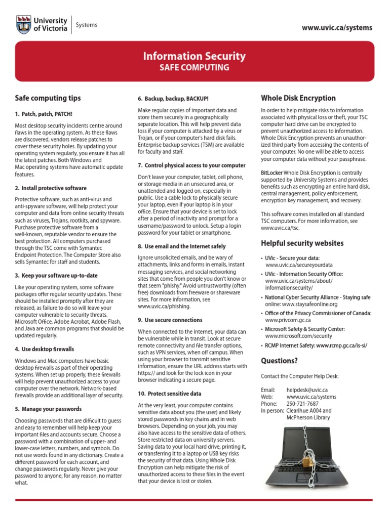 Safe Computing Guide Online Safety & Privacy Computer Security