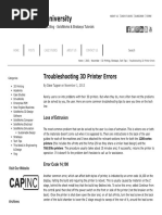 Troubleshooting 3D Printer Errors