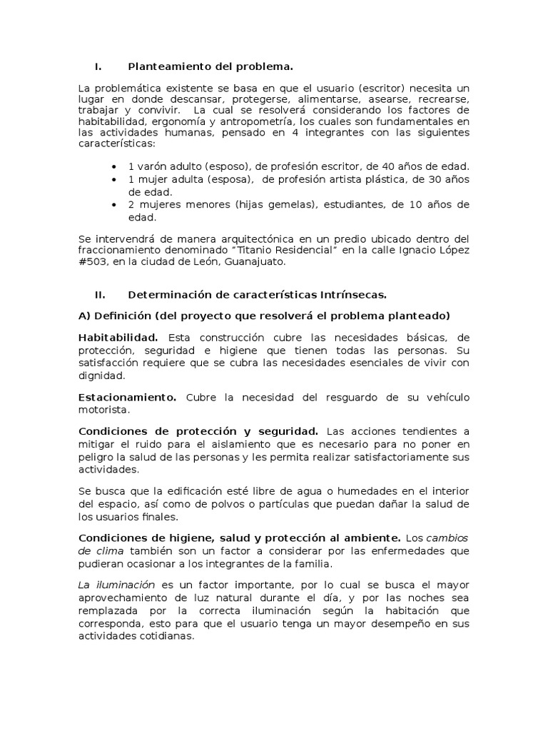 Proyecto De Casa Habitación Pdf Ciudad De México Adultos