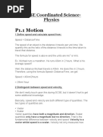 IGCSE Coordinated Science Review Notes-Physics