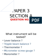 Paper 3 Section A: Question No. 1