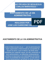 Agotamiento de La Via Administrativa: Universidad Privada de Moquegua "Jose Carlos Mariategui "