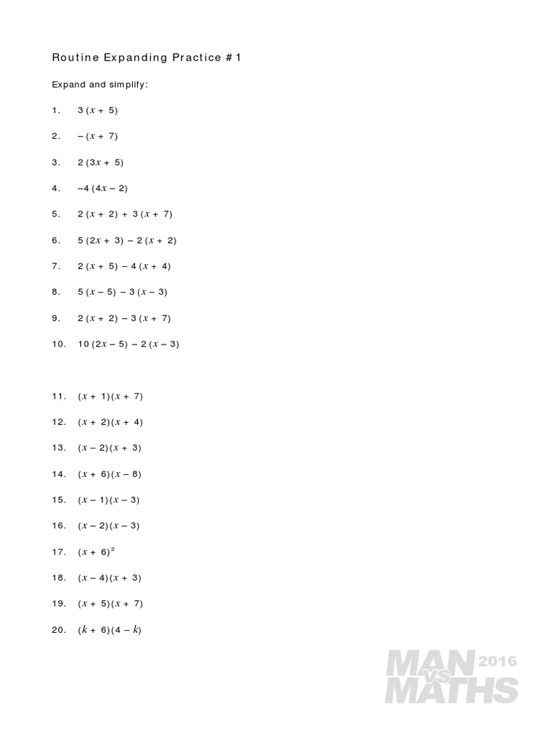 X X X X X X X X X X X X X X X X: Routine Expanding Practice #1 | PDF