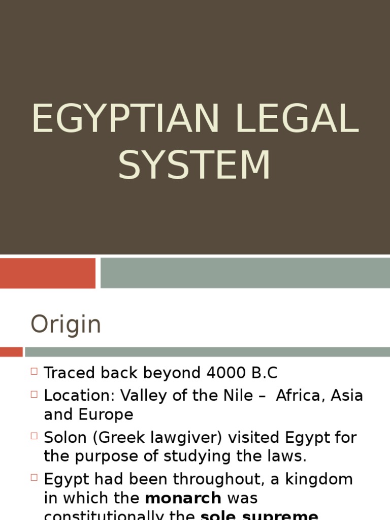 Egyptian Legal System Judge Egypt