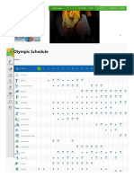 Olympics Schedule - Competition Event Schedule