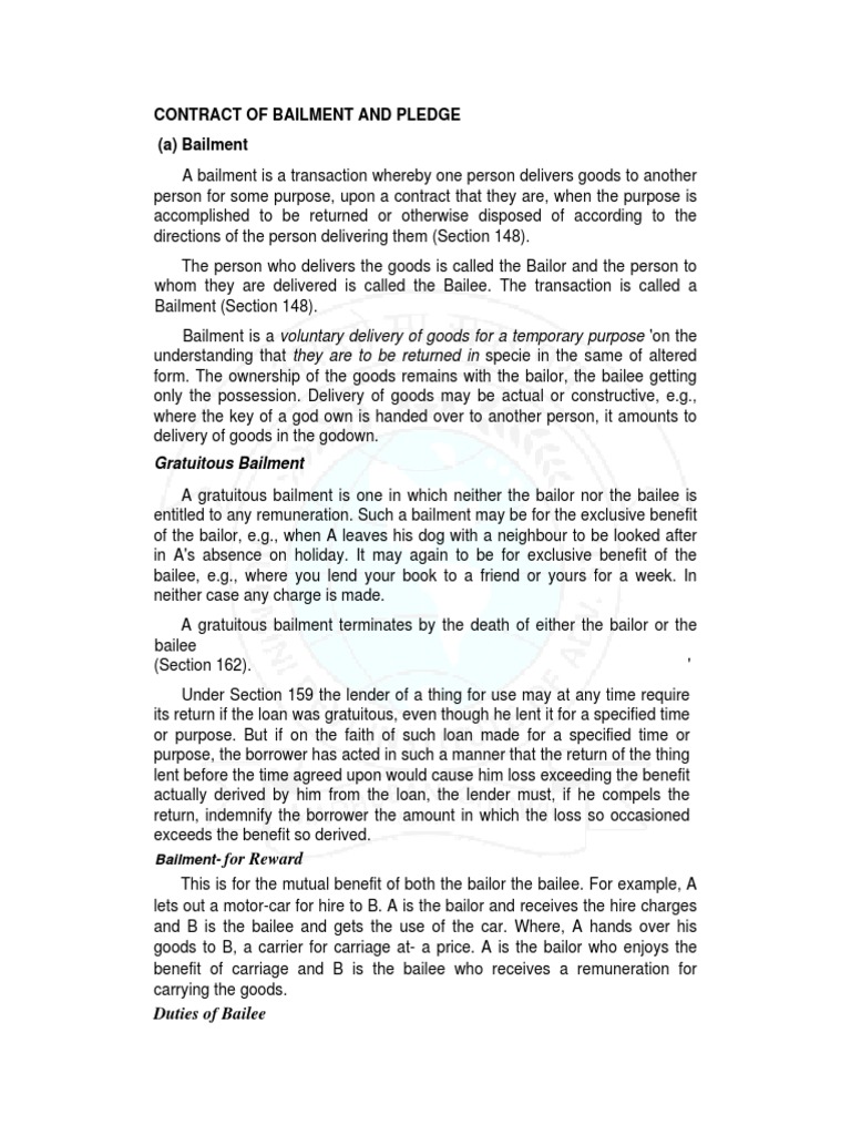 contract-of-bailment-and-pledge-pdf-lien-common-carrier