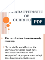 Characteristic OF Curriculum