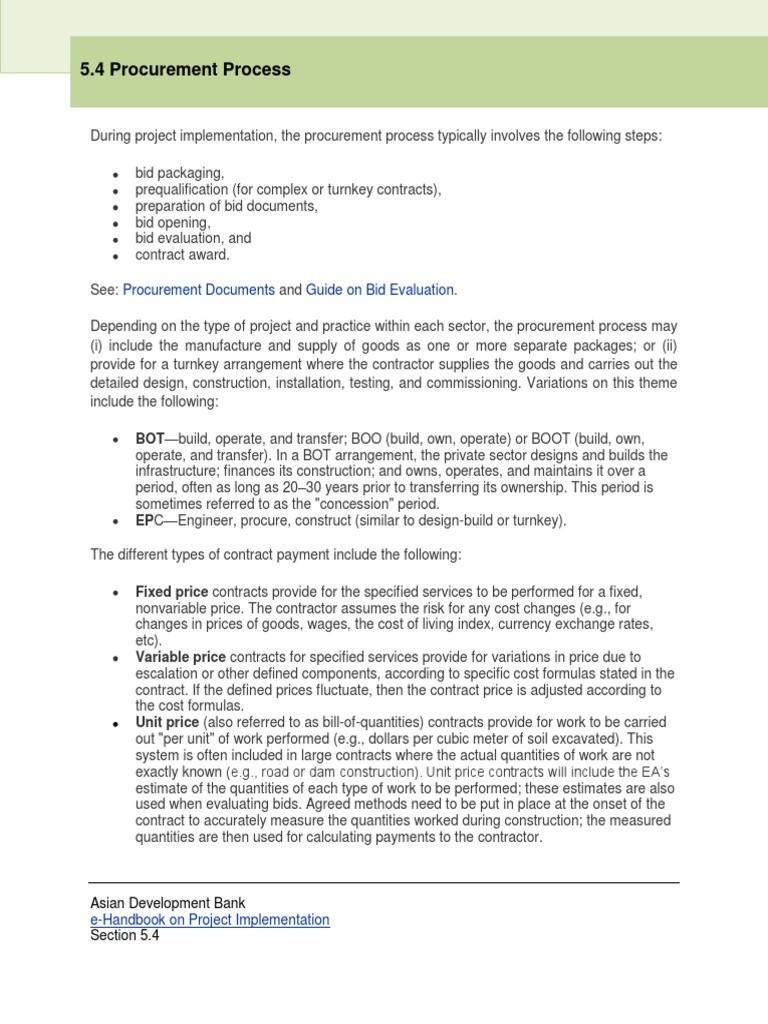 Procurement Process Overview | PDF