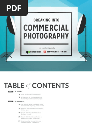 Breaking Into Commercial Photography