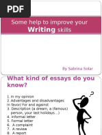 Some Help To Improve Your Writing Skills - B1 ISE I