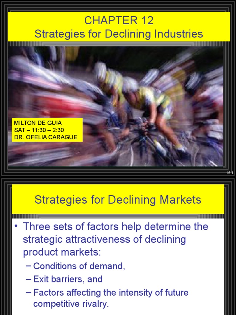 Strategies Of Declining Industries Pdf Competition Strategic