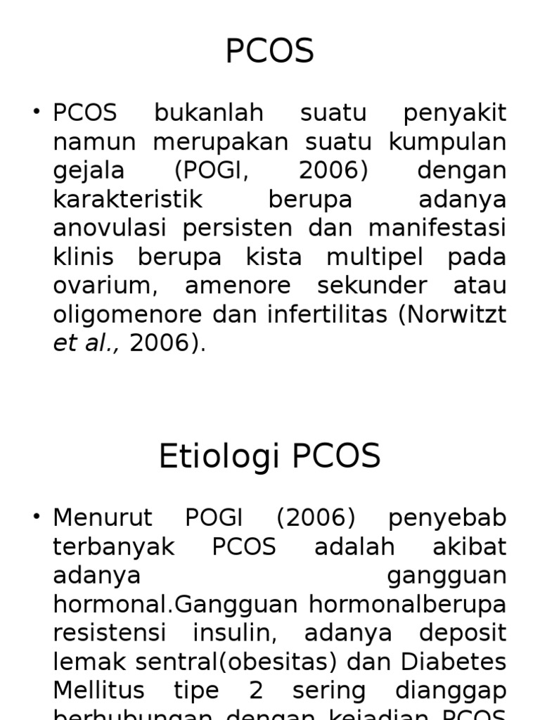 Pengertian dan Terapi PCOS dengan Metformin | PDF | Pengembangan Diri ...