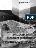 Utilizarea Datelor Geologice Si Geotehnice in Ingineria Constructiilor (Stefan Ionescu)