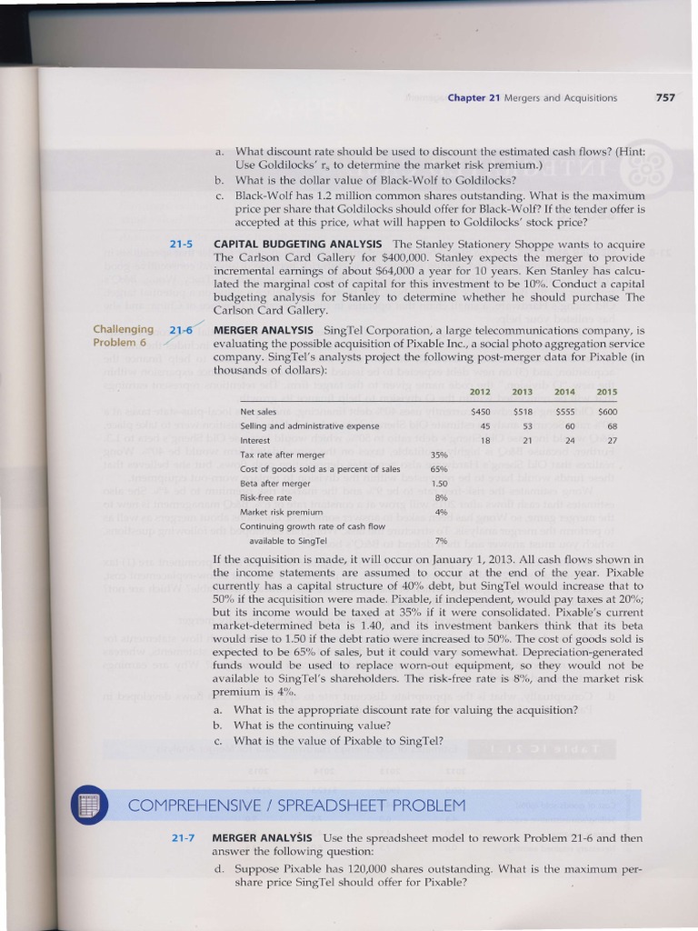 Mergers and Acquisitions Analysis Guide | PDF | Mergers And ...