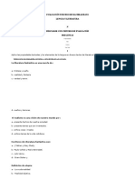 Evaluación Tercero de Bachillerato