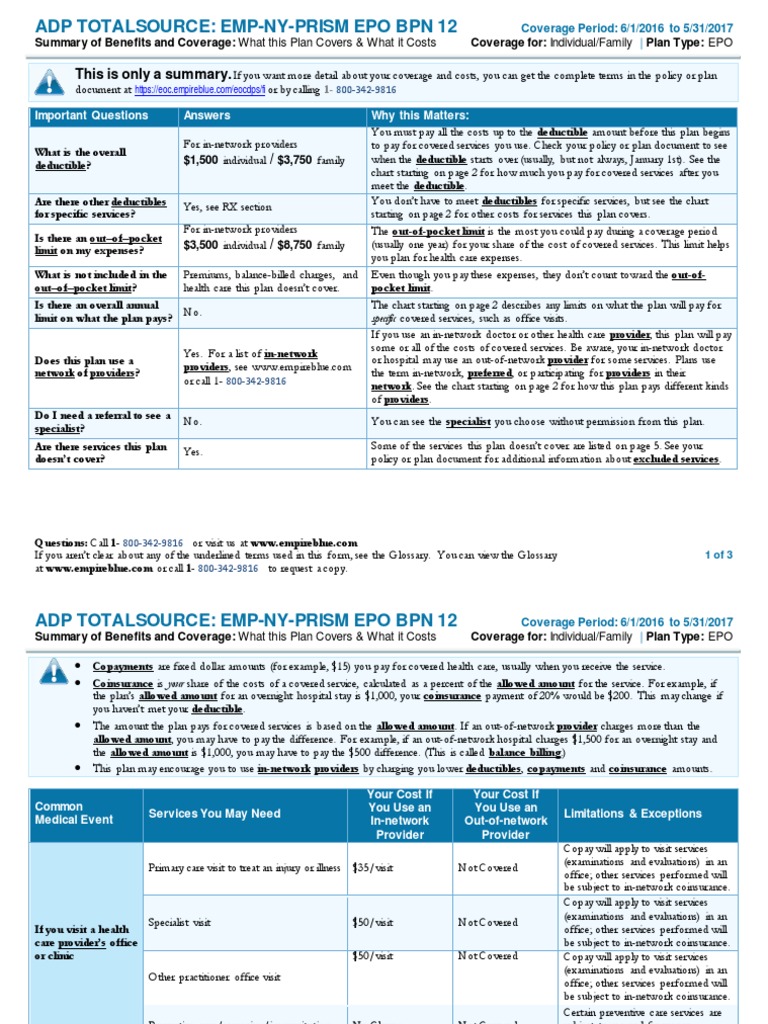 Empire Health Benefits PDF PDF Deductible Physical Therapy