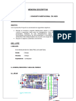 Conjunto Habitacional - Memoria Descriptiva