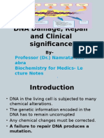 DNA Damage, Repair and Clinical Significance