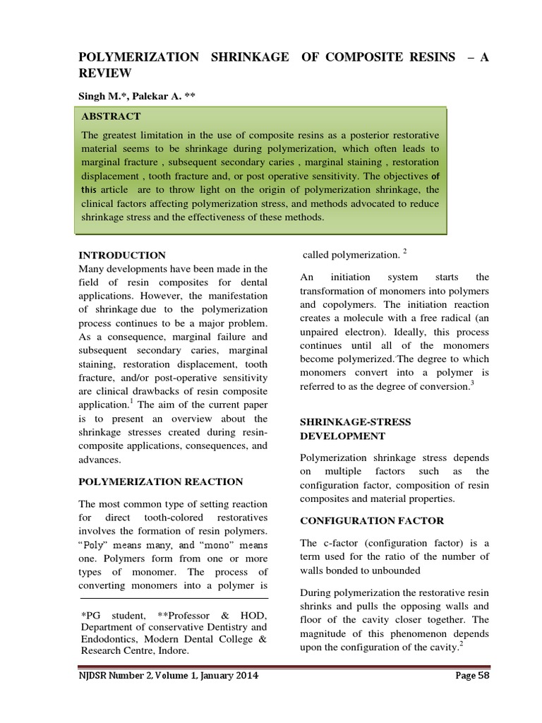 Polymerization PDF Dental Composite Polymerization