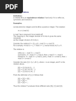 Equivalence Relations