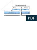 Calculate Percentages: Percentage Change Percentage As A Proportion