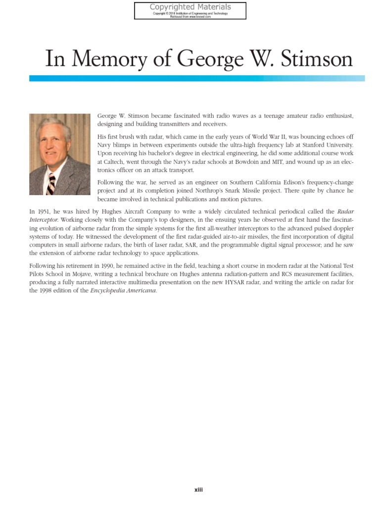 In Memory of George W. Stimson | PDF