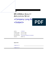 BR100Aqa Quality Application Setup