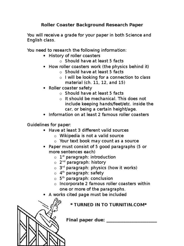 Roller Coaster Project 16 Paper | PDF | Teaching Methods & Materials ...