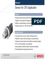 High-Pressure Sensor For CRS Application: Features