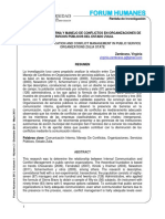 Comunicación Interna y Manejo de Conflictos