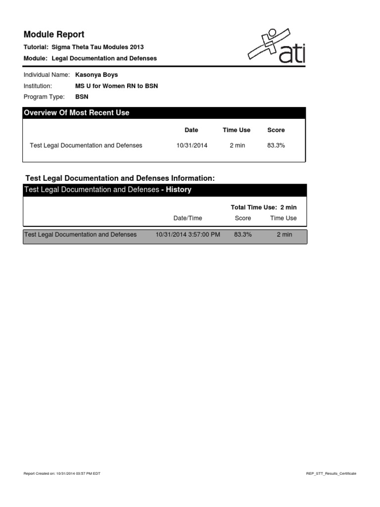 ATI Legal Documentation Report 2014 | PDF