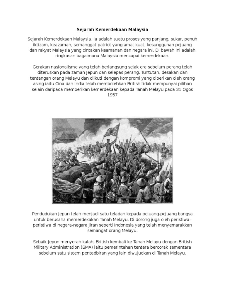 Sejarah Kemerdekaan Malaysia Siti | PDF