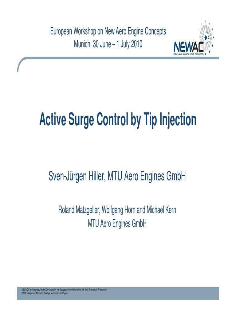 Active Surge Control in Aero Engines | PDF | Turbine | Fluid Dynamics