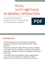 Electrical Resistivity Method in Mining Operation