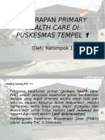 Penerapan Primary Health Care Di Puskesmas Tempel 1