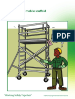 00 Working With Mobile Scaffolds - Safety Card A4 Size - English PDF