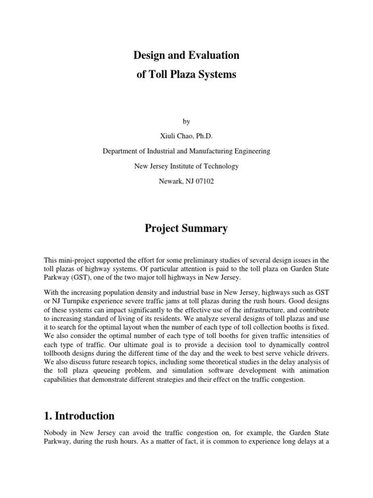 Toll Plaza Design Download Free Pdf Toll Road Traffic