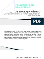 Grupo #01 Ley y Reglamento Del Trabajo Médico Medicina Unt