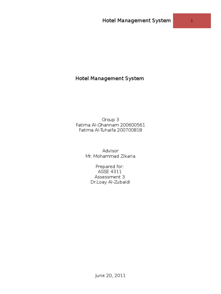 Hotel Reservation Management System | PDF | Use Case | Login