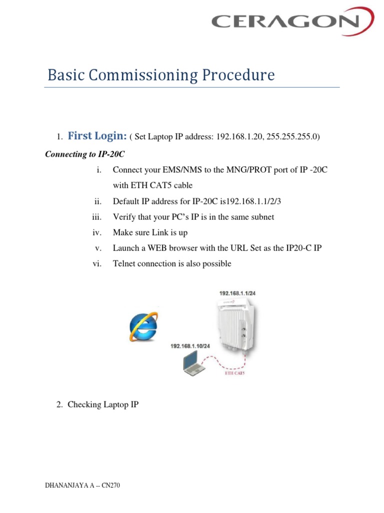 IP-20C Basic Commissioning Guide | PDF | Internet Protocols | Computer ...