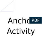 Anchor Activity