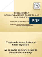 Reglamento y Recomendaciones Sobre El Uso de Explosivos