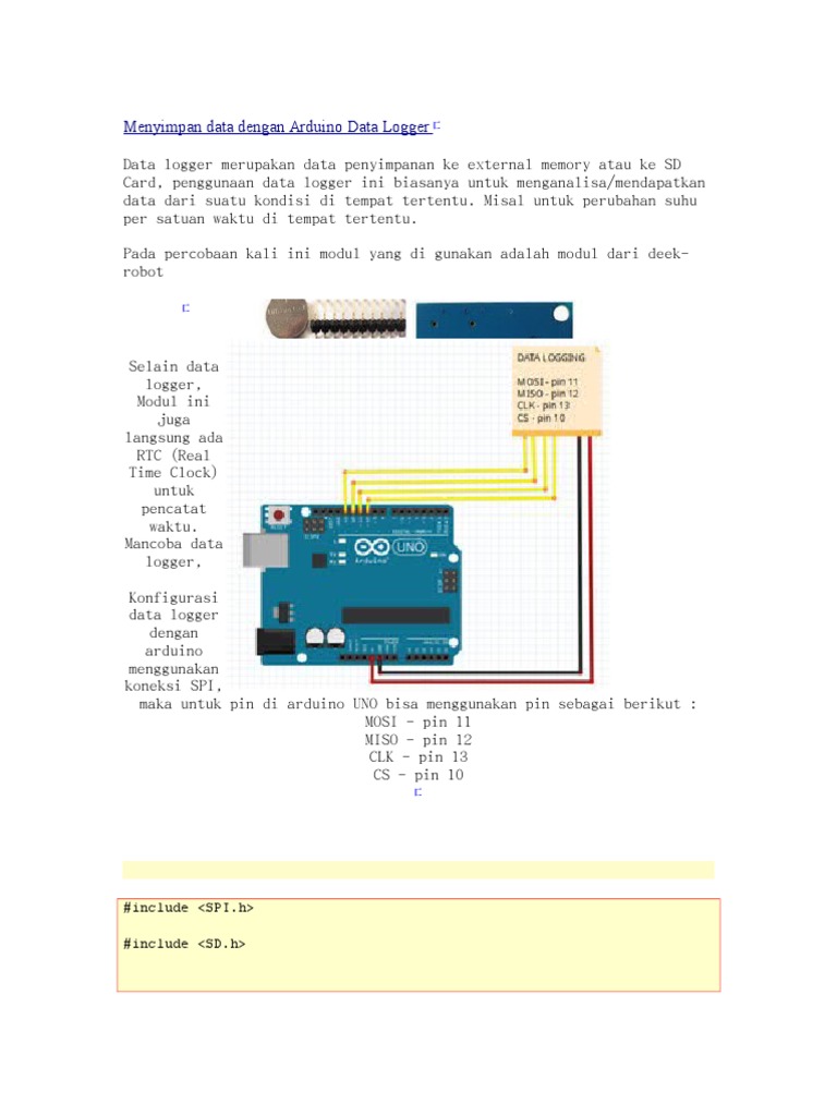 Konfigurasi Data Logger Arduino SPI | PDF | Komputer