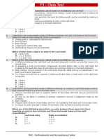 PAC - Bank Reconciliations and Accounting Concepts Test