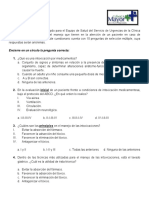 Cuestionario Intoxicación Por Medicamentos en El SU Sin Resp