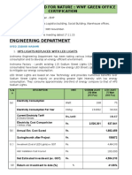 WWF Green Office Certification for Archroma Engineering Department